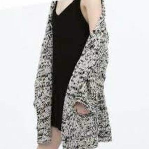 Zara long open front Sweater Cardigan